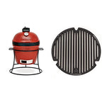 Charcoal Ceramic Grill With Cast Iron Stand - Joe Junior Grill + Cover + Plate