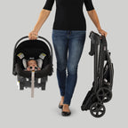 Lightweight Infant Car Seat Caddy Frame Stroller - Easy Fold Design