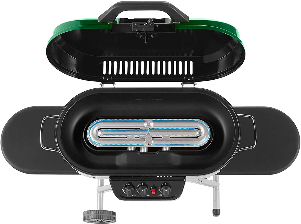 Portable Stand-Up Propane Grill, Black, 3 Burners - 285
