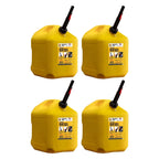 Midwest Can Company 5 Gallon Diesel Fuel Container With Auto Shut Off, HDPE, 4 Pack - 4XMC-8610