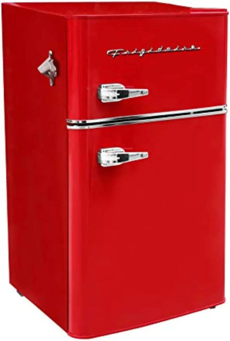 Frigidaire Retro Compact 2-Door Refrigerator With Freezer Compartment And Bottle Opener - 3.2 Cu. Ft
