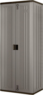 72-Inch Platinum Resin Storage Cabinet With Double-Wall Construction And 3 Metal-Reinforced Shelves