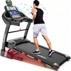 Famistar Folding Treadmill With 15 Levels Auto Incline, 300LB Capacity And 10MPH Speed