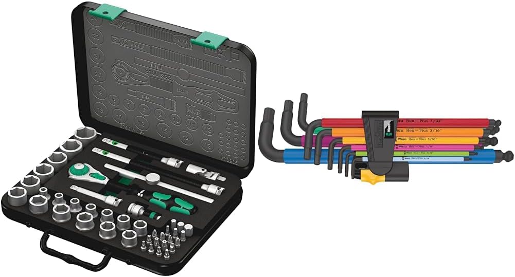 8100 SB 2 Zyklop 3/8 Inch Metric Ratchet Set, 43 Piece - 05003594001
