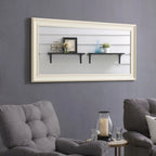 Full Length Oversized Rectangle Wall Mirror With Smooth Faux Wood Frame