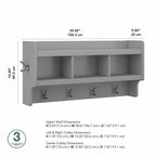 40 Inch Wall Mounted Coat Rack With Shelf and Cubbies