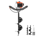 VEVOR 52CC 1450W Fuel-Powered Post Hole Auger With 6in And 10in Bits - D52-F