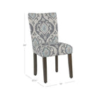 Set Of 2 Upholstered Parsons Dining Chairs, 38 in H x 19 in W x 23.5 in D