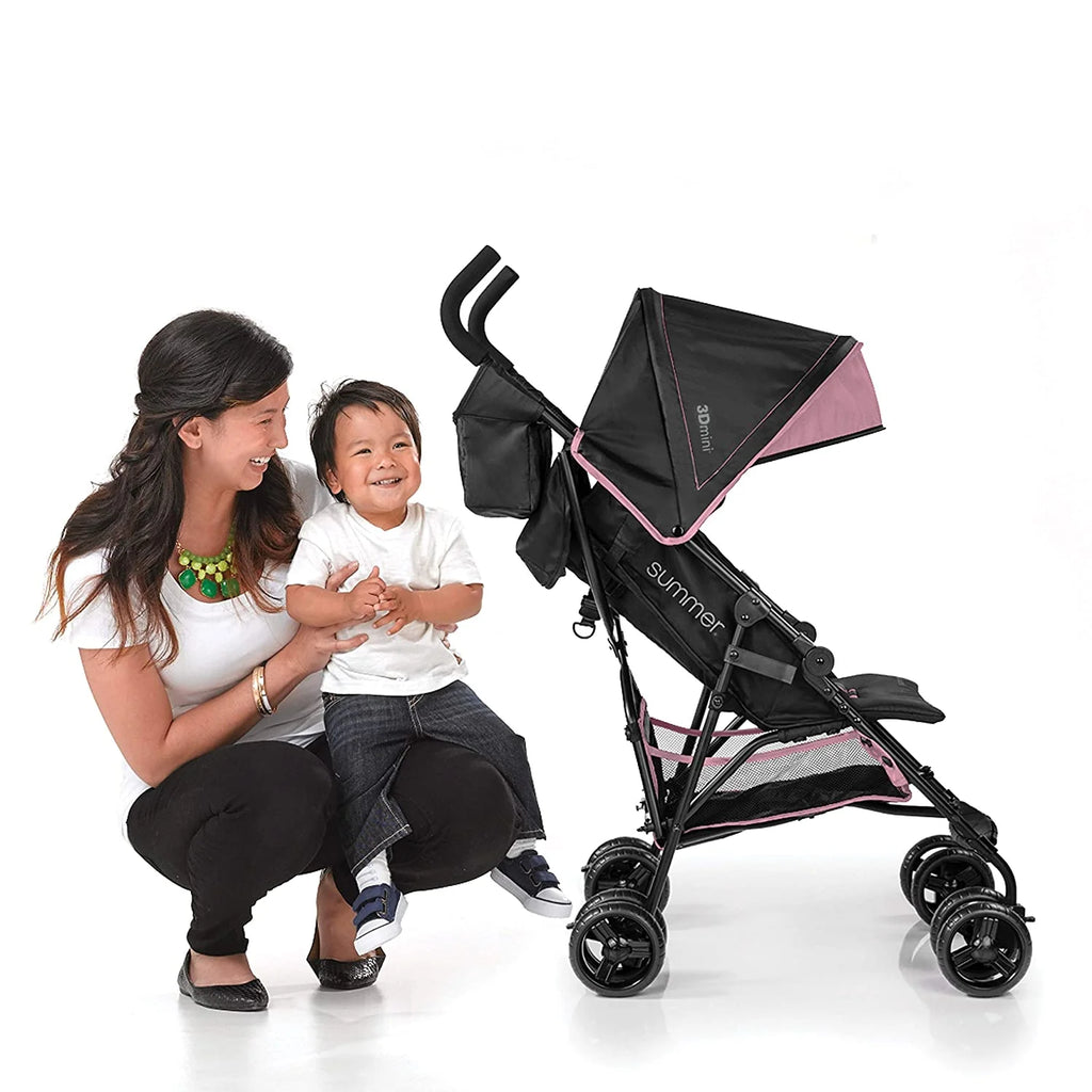 Convenience Lightweight Infant Stroller, Blue/Black - Compact Fold