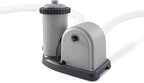 Prism Frame Above Ground Round Pool, 18-Foot x 48-Inch, Gray - With Pump, Cover, And Ladder