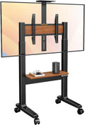 Perlegear Motorized Mobile TV Stand For 37-86 Inch TVs Up To 154 lbs, VESA 200x200-600x400mm - PGTVMC26B