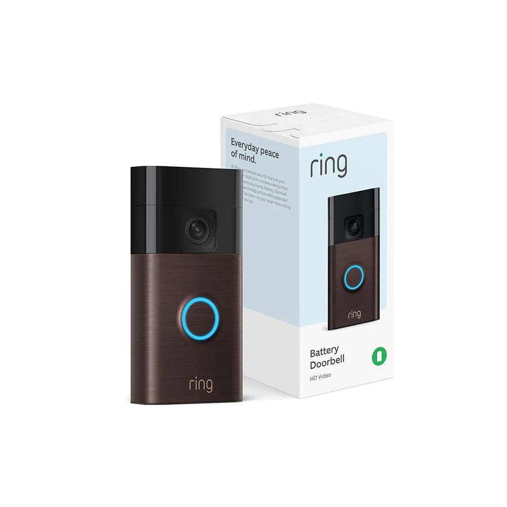 Ring Battery Doorbell With Head-to-Toe Video, Venetian Bronze