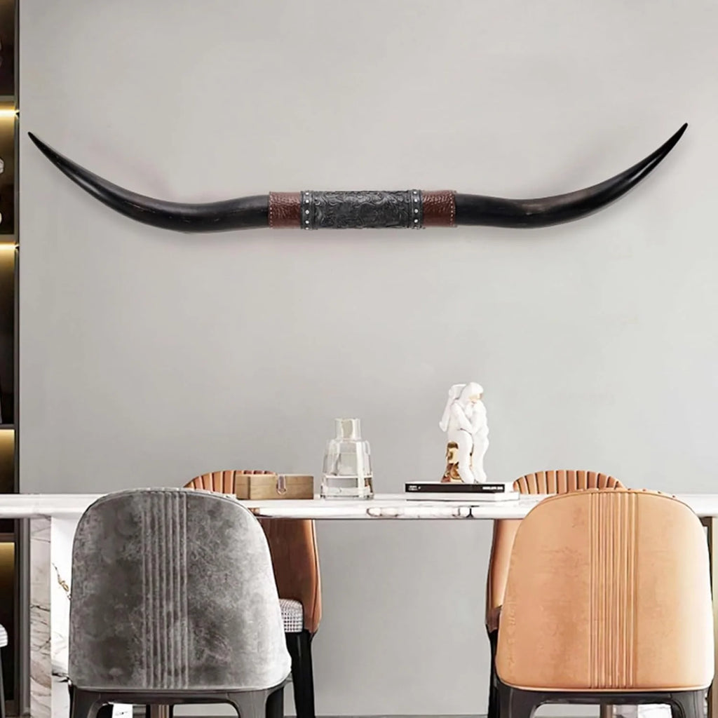 Longhorn Skull Wall Decor, Faux Taxidermy, 180cm/70.8in