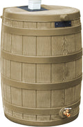 Good Ideas Rain Barrel 50 Gallon Faux Wood Plastic - Rain Wizard 50