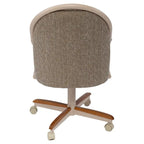 Casual Dining Cushion Swivel-and-Tilt Rolling Caster Chair, 38 Inches H x 24 Inches W x 22 Inches D