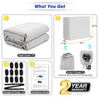 Fuprosico 600D Waterproof Winter Boat Cover With Motor Cover, 17-19 ft
