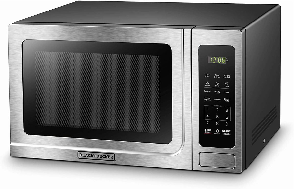 BLACK+DECKER 1.4 Cu Ft 1000 Watt Countertop Microwave Oven, Stainless Steel