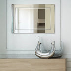 Rectangular Clear Beveled Wall Mirror - 3 Sizes