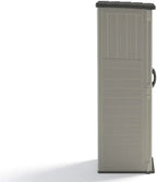 Suncast Resin Vertical Storage Shed, 22 Cubic Feet, Light Taupe, 2' 1.5in x 2' 8.5in x 6' - BMS1250