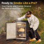 EAST OAK 30 in Outdoor Electric Smoker With Built-In Meat Probe