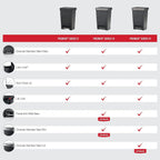 13 Gallon Step-On Trash Can - Hands-Free Garbage Bin