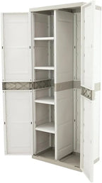 Plastiken Titanium Plastic Cabinet, Beige, 70x44x176 cm