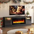 Bossin 70 Fireplace TV Stand With 36 Electric Fireplace For TVs Up To 80 - 16-Color LED Lights
