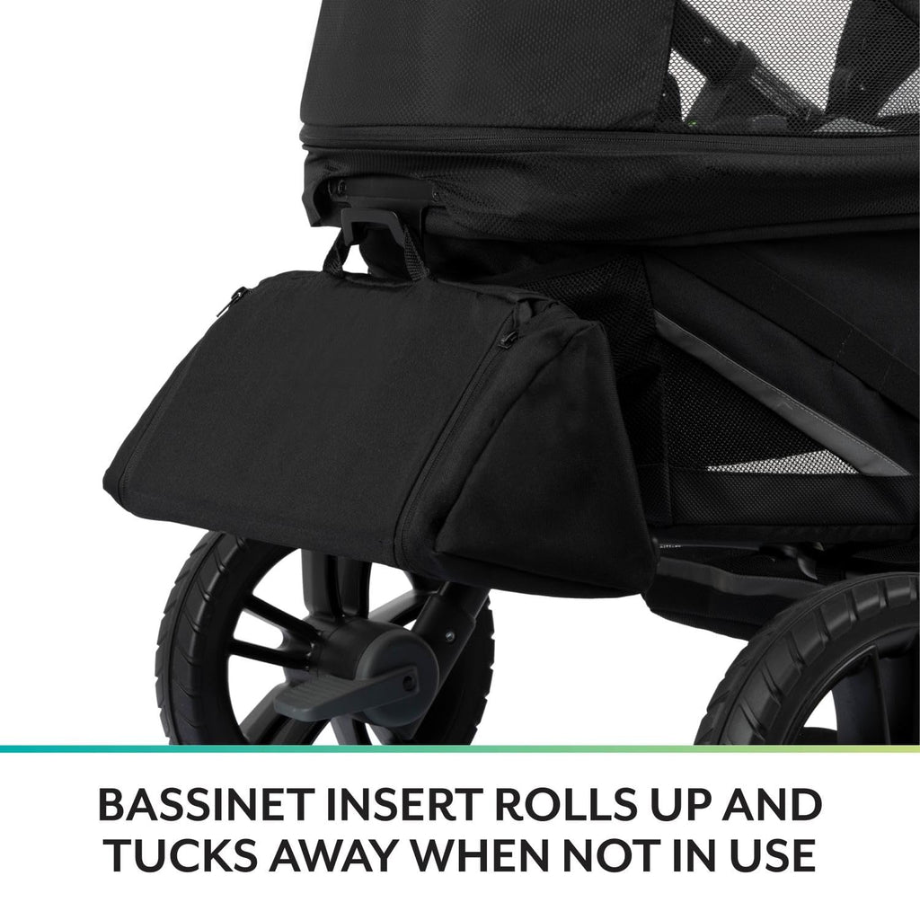2-in-1 All-Terrain Baby Stroller Wagon With Canopy And Storage - Gray