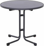 Paco Folding Table Diameter 80 cm Steel/Melamine Matt Anthracite