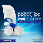 Polaris Pressure-Side Inground Pool Cleaner, Triple Jet Powered - Vac-Sweep 360