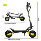 Off Road Electric Scooter For Adults, 1200W, 11 in Tires, 330 lb Load - GT06