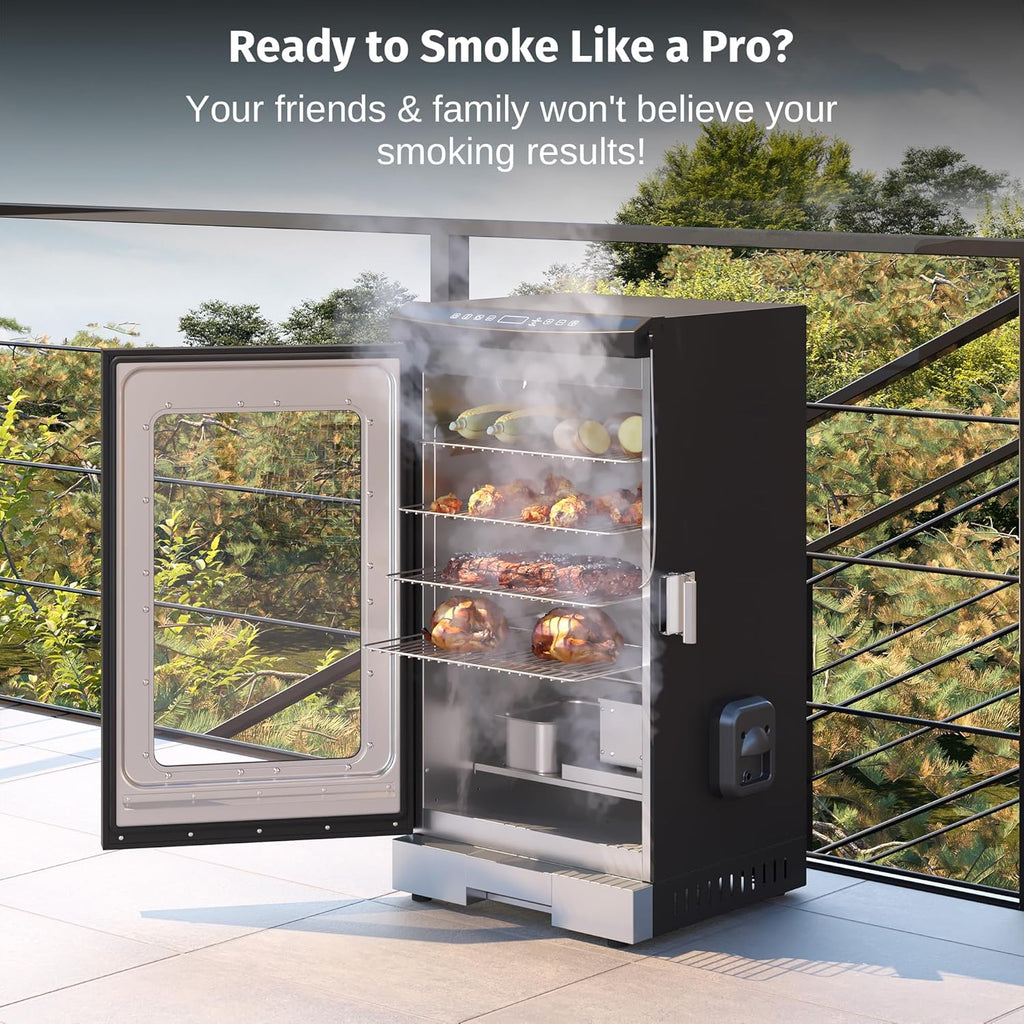 EAST OAK 30 in Outdoor Electric Smoker With Built-In Meat Probe