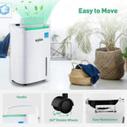 HUMHOLD Portable Air Conditioner, 14000 BTU, White - HDPAC-10-A1