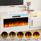 Bossin 70 Fireplace TV Stand With 36 Electric Fireplace For TVs Up To 80 - 16-Color LED Lights