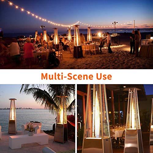 2 Sets 40,000 BTU Propane Pyramid Patio Heaters