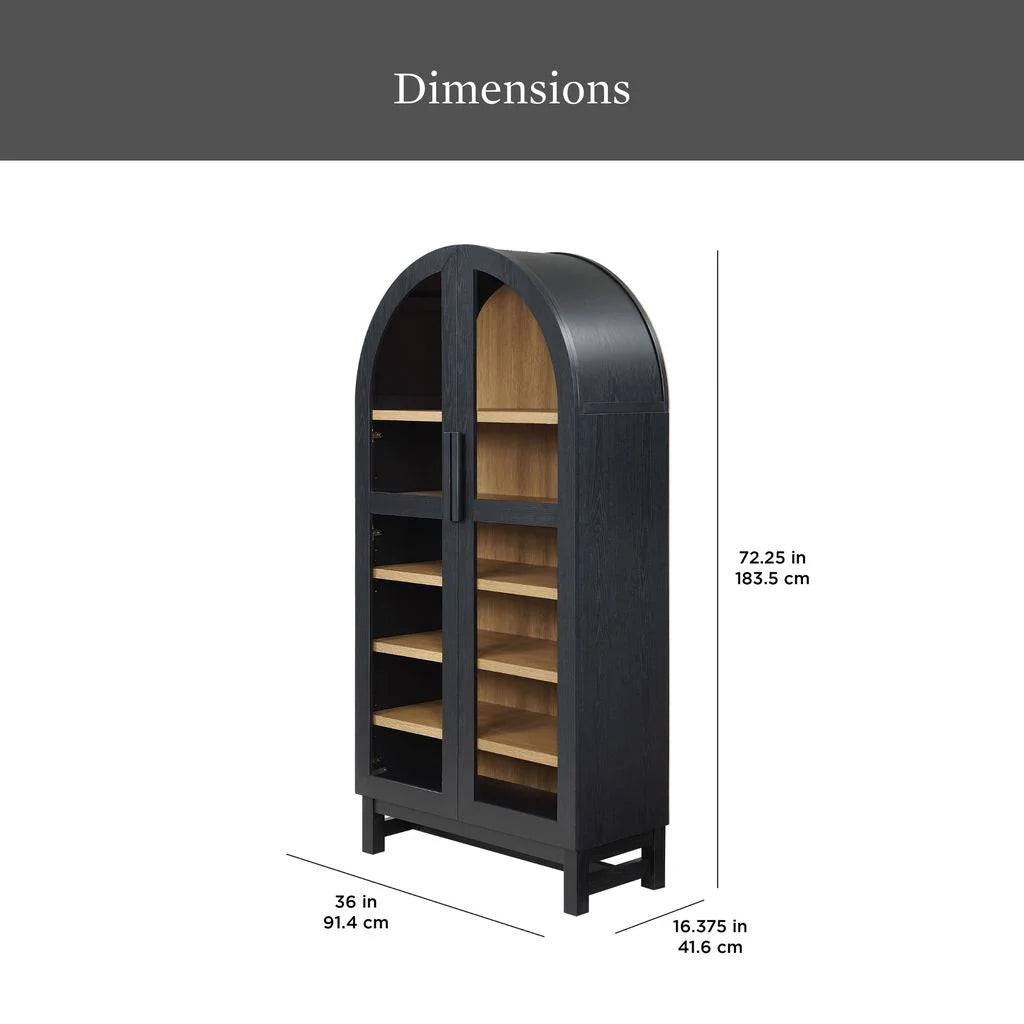 Better Homes & Gardens Juliet Arch Accent Cabinet, Black Finish - BHF336158813005, BHF336158813031, BHF336158813035