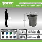 Toter 96-Gallon Wheeled Trash Can With Secure Lid