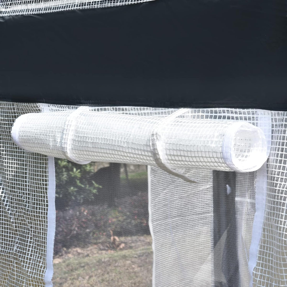 Walk-In Garden Greenhouse 20-Foot x 10-Foot x 9-Foot, White, 6 Roll-Up Windows, 2 Zipper Doors And Rain Cover