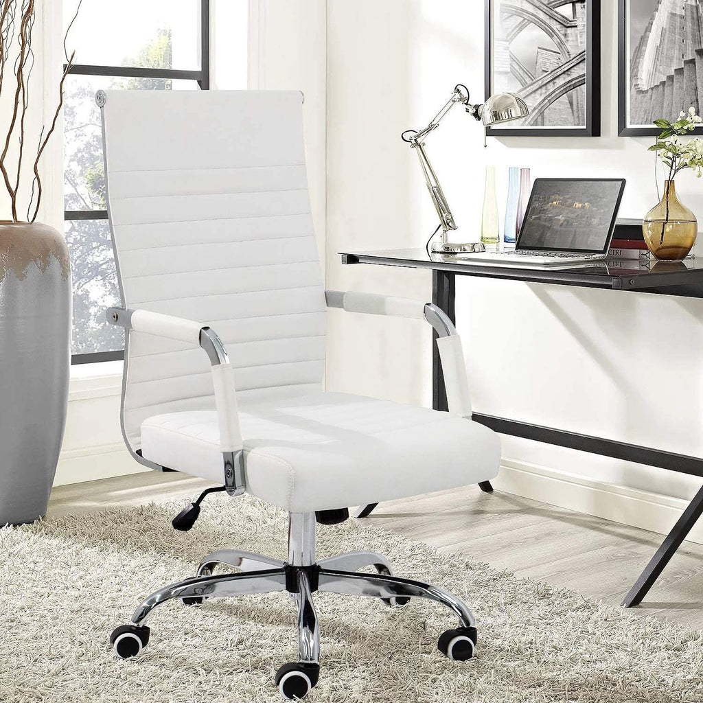 Ergonomic High-Back Office Chair With PU Leather Upholstery And 360-Degree Swivel