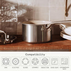 Made In Cookware Ceramic Non Stick Cookware Set, 5 Pc, 5 Ply Clad - Small Spaces Set