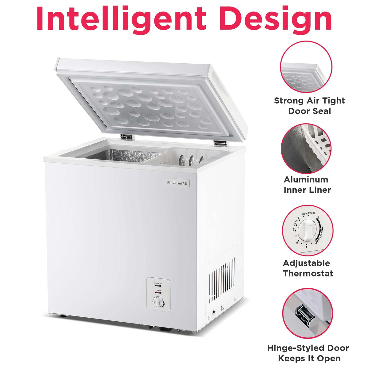 Frigidaire Chest Freezer, 2.1 Cu. Ft., White