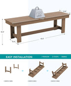 SERWALL 7-Piece HDPE Patio Dining Set, Aruba, 66.9in D x 32.2in W x 29.1in H
