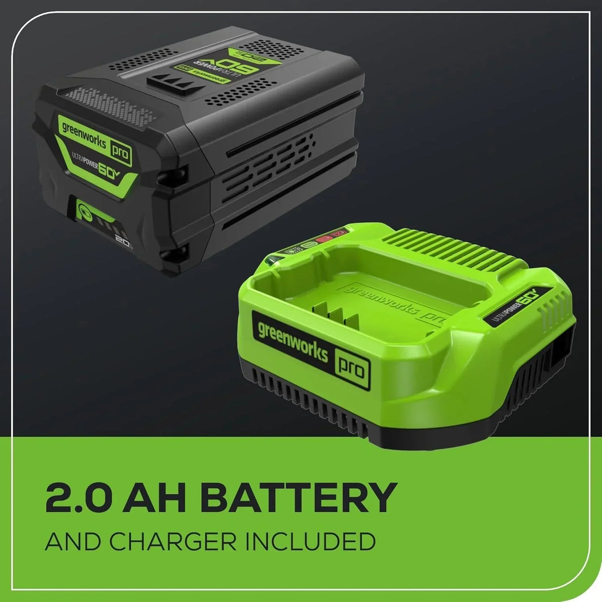 Greenworks 60V 20 in Brushless Cordless Pole Hedge Trimmer With 2.0Ah Battery And Charger