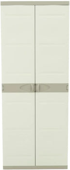 Plastiken Titanium Plastic Cabinet, Beige, 70x44x176 cm