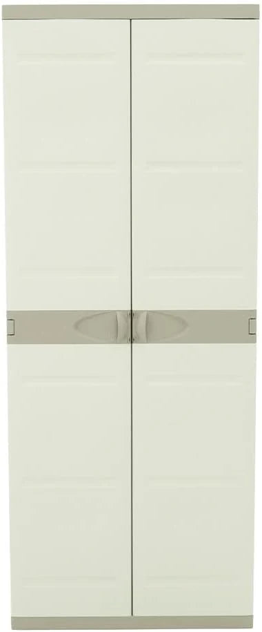 Plastiken Titanium Plastic Cabinet, Beige, 70x44x176 cm