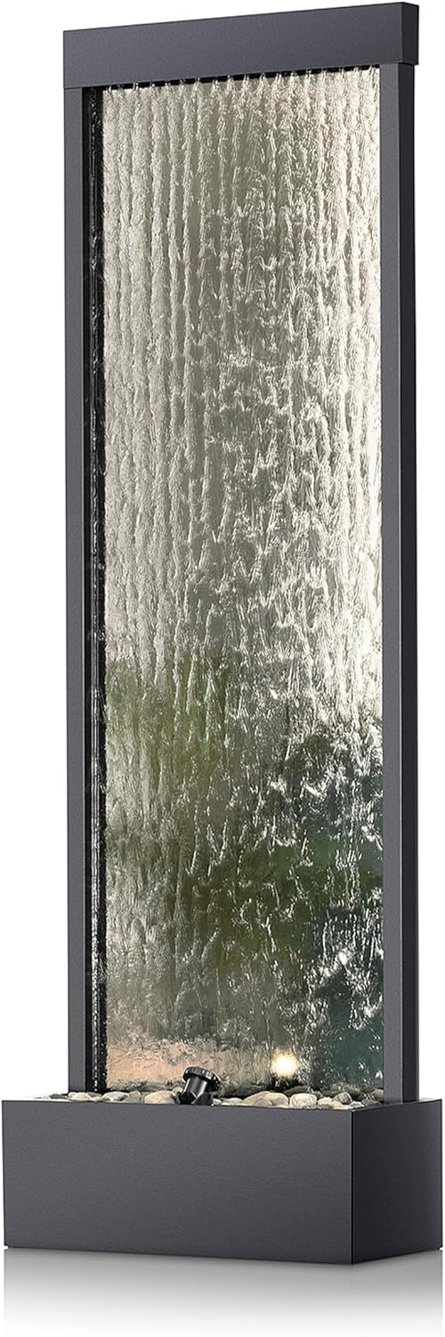 Mirror Waterfall Fountain, 48 Inches, Bronze