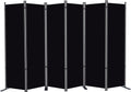3 Panel Folding Privacy Screen Room Divider, 102in W x 20in D x 71in H, Black