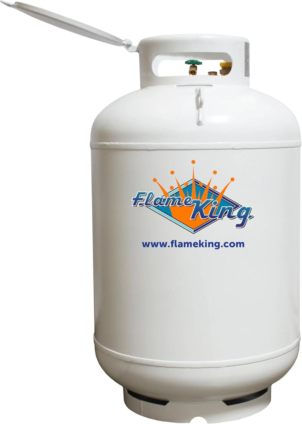 Flame King Vertical Propane Tank 420LB - White