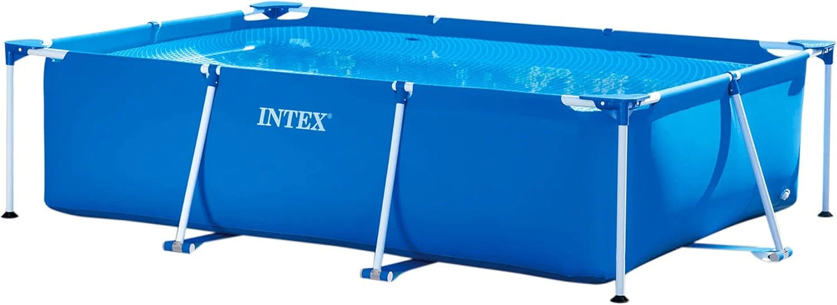 Intex Small Frame Rectangular Pool 260 X 160 X 65 Cm, 2.282 Litros With 300 X 200 Cm Cover - 28271Np/28038