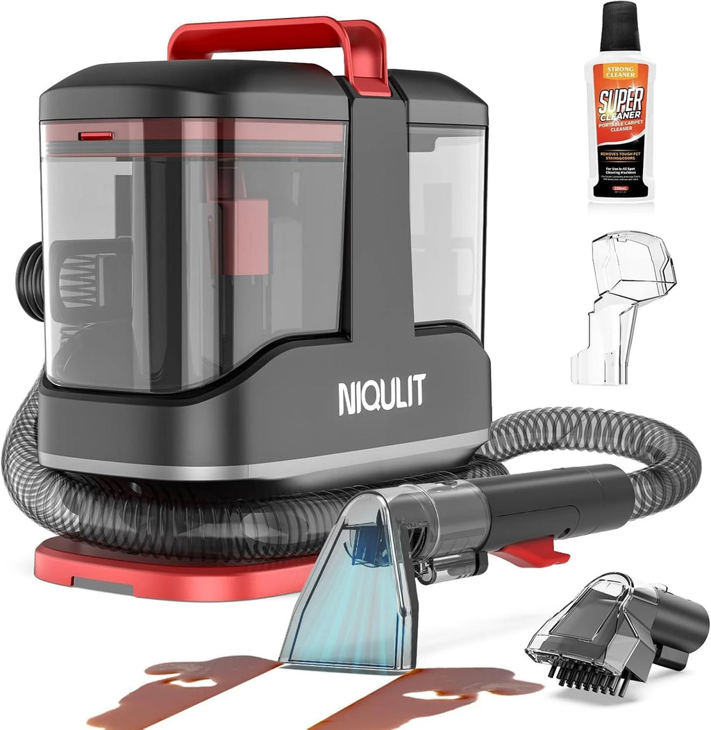 NIQULIT Portable Carpet And Upholstery Spot Cleaner, 450W, 15Kpa - 1050ml Fresh Tank